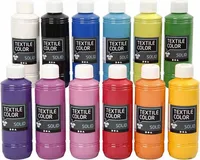 Kreativfirma Barva na textil, krycí barva na textil, 12x250ml