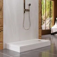 Duschwannen 80x100 ,Duschtasse 100x 80cm mit Füsse und Schürze..Extra Verstärkt Designer Duschwanne aus Sanitär Acry Marke Kreabad