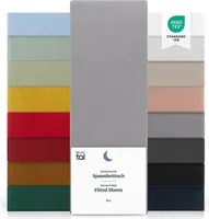 Blumtal Spannbettlaken 150x200 cm - Bettlaken aus Mikrofaser - Grau
