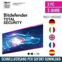 Bitdefender Total Security 2024 | 3 Geräte | 2 Jahre | Sofortdownload