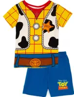 Toy Story - Schlafanzug mit Shorts für Jungen NS7464 (110) (Gelb/Blau/Weiß)