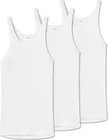 SCHIESSER Unterhemd 3er Pack - Original Doppelripp, Sport-Jacke, ärmellos Weiß 3XL