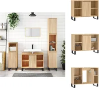 vidaXL Badschrank Sonoma-Eiche 80x33x60 cm Holzwerkstoff -  Badezimmerwaschtische