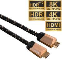 Hama 00122185, 1 m, HDMI Typ A (Standard), HDMI Typ A (Standard), 3D, 48 Gbit/s, Schwarz, Bronze
