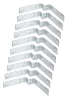 Alberts 10 x Befestigungslasche feuerverzinkt für Universalpfosten 30 x 30 x 119 mm