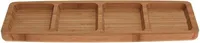 Excellent Houseware Servierplatte, Bambus, 33x10x1,8 cm, braun