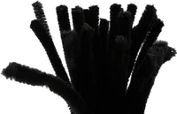 20 Draht Pfeifenreiniger  9 mm Länge 30cm CHENILLE, schwarz