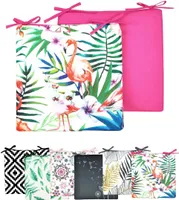JACK Motiv Outdoor Wende Stuhlkissen 40x40cm Lounge Kissen Wasserfest Sitzkissen Garten Lotus Effekt, Farbe:Flamingo