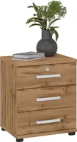 Bürocontainer Schreibtischcontainer Büroschrank TORONTO, Wildeiche, abschließbar mit 3 Schubladen, 44 x 58 x 45 cm