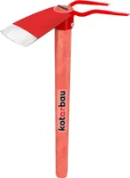 KOTARBAU® Kurze Hacke 105 x 78 mm 2 Zinken 105 mm mit Stiel 34 cm Gartenhacke Unkrauthacke Pflanzhacke Gartenwerkzeug zum Umpflanzen Jäten Gartenpflege