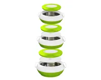 3/6tlg. KING® Thermobehälter-Set NOBLE ca. 3.6L / Fassungsvolumen: 1000, 1300, 2300ml / Farbe: GRÜN