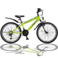 24 Zoll Fahrrad MTB mit Beleuchtung und SHIMANO 21-Gang FSTR Grün