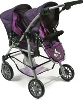 Bayer Chic 2000 Tandem-Buggy "TWINNY" Dessin Pflaume 691 25