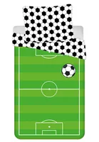 Komplet pościeli Football Green 140x200 cm + 70x90 cm Zielony Biały Czarny