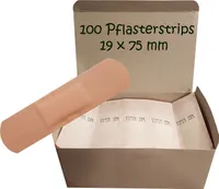 Pflasterstrips Pflaster 19 x 72mm 100 Stück Box wasserfest