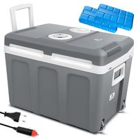 KESSER® 40L Kühlbox mit Rollen | zum Warmhalten und Kühlen | thermo-Elektrische Kühlbox | 12 Volt und 230 Volt| Mini-Kühlschrank | Thermobox für Auto| Boot und Camping | EEK A++ mit ECO Modus