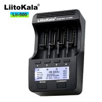 Akkuladegerät für Batterien LiitoKala Lii-500 4 Akku-Ladegerät für 1,2 V NI-MH AA AAA 3,7 V Li-Ionen 26650 14500 21700 LCD-Anzeige