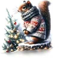 Heimtexland ® Weihnachtskissen Soft Velour Dekokissen Weihnachten Geschenk Deko Kissenhülle Typ652 Eichhörnchen