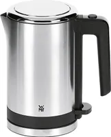 WMF Küchenminis Wasserkocher (1800 W, klein 0,8l, Reisewasserkocher, Teekocher kabellos, Kochstoppautomatik) cromargan matt/ silber