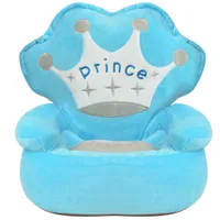vidaXL Plyšové dětské křeslo Prince Blue