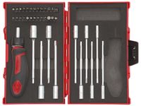 GEDORE red R49005037 Werkzeugsatz mit T-Griff-Knarre 1/4" 37-teilig, 3300025