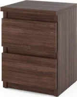 STIV Möbel | Nachttisch - Nachtschrank mit 2 Schubladen - Eiche Wenge  H40cm B30cm T30cm
