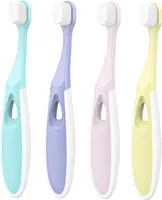 baby zahnbürste weich nano zahnbürste ，zahnbürste kinder für 1-6 jahre， zahnbürste weich mit zungenreiniger 4 Packung (pink 4)