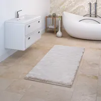 TT Home Badematte Badezimmerteppich Duschvorleger Weich Einfarbiges Muster Größe 80x150 cm