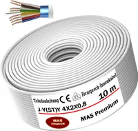 10m  J-Y(ST) Y 4X2X0,8 Telefonleitung Klingelleitung Fernmeldeleitung