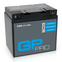 GP-PRO Gel-Batterie 12V 30Ah 53030 Motorradbatterie, wartungsfrei versiegelt vorgeladen ähnlich Y60-N30L-A / SLA53030 / C60-N30-A / C60-N30L-A auch für Quad, Rasentraktor uvm.