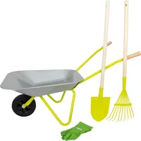 Small Foot Schubkarre mit Gartenwerkzeug (11627) grün Outdoor-Spielzeug
