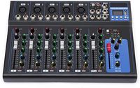 7-Kanal Tonmischpult Digitaler USB Bluetooth Mixer Live Studio Audio Mischpult DJ Konsole