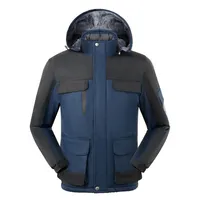 Größe L Blau Jacken Herren Warme Parka Große Größen Herren Winterjacken Mit Abnehmbare Kapuze
