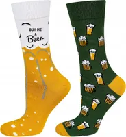 Bunte Baumwoll-Socken Bier SOXO, Herren-Socken, Geschenk für den Freund, Größe 40-45