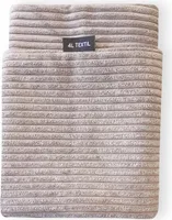 4L Textil MOLLY Hundekissen flauschig Cord Hundebett Grosse Hunde mit Bezug und Reißverschluss kuscheliges Hundekissen waschbar (Ersatzbezug, 120x100 cm, Beige (Stripes)