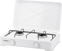 Iskra Gaskocher Camping, 2 flammig mit Deckel, 3,5W, ohne Gaskartusche