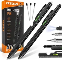 KEZKALS Männer Adventskalender Füllung 9-IN-1 Kugelschreiber Geschenk Gadgets Schwarz