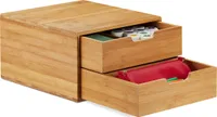 relaxdays Schubladenbox Bambus
