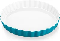Okrągła forma do zapiekanek LOVECASA, forma do tarty z porcelany, okrągła forma do quiche, 27,5 x 27,5 x 3,8 cm, 1100 ml