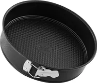 Zenker Springform Ø 20 cm PURE, Backform mit Antihaftbeschichtung, runde Kuchenform mit Flachboden (Farbe: schwarz)