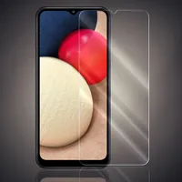Panzer Folie für Samsung Galaxy A02s / M02s Echt Glas Displayschutzfolie Transparent Glasfolie 9H Härtegrad Schutzglasfolie