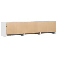 vidaXL Szafka pod telewizor z oświetleniem LED Biała 165x34x40 cm Materiał drewnopochodny