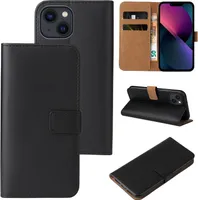 Handy Hülle für Apple iPhone 13 Klapphülle Bookcase Flip Cover Handy Tasche Etui Farbe: Schwarz