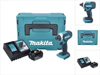Makita DTD 152 RF1J akumulatorowy klucz udarowy 1/4" 18V 165 Nm + 1x akumulator 3.0Ah + ładowarka w zestawie Makpac