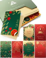 14 Weihnachtskarten mit Umschlag Set - Adventskarten A6 - Karten Weihnachten Set - Weihnachtskarte zum Aufklappen - Weihnachtspostkarten Set