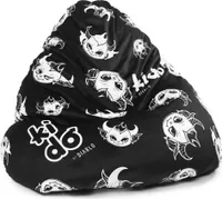 Kido By Diablo detský beanbag s výplňou Beanbag herné kreslo Beanbag farba: čierna (velúr)
