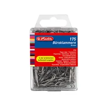 Herlitz Büroklammer Metall verzinkt       26mm 175er Hängeb.