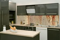 Küchenrückwand Folie Selbstklebend ABGEBROCHENE BETONWAND I 260 x 60 cm - Klebefolie - Dekofolie