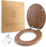 Benkstein® Toilettendeckel, antibakteriell, stylish bedruckt , dunkles Treibholz