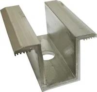Mittelklemme silber Solarmodul Aluminium Korrosionsbeständig Solar PV Modul Montage Halterung Befestigung Set Panel